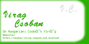 virag csoban business card